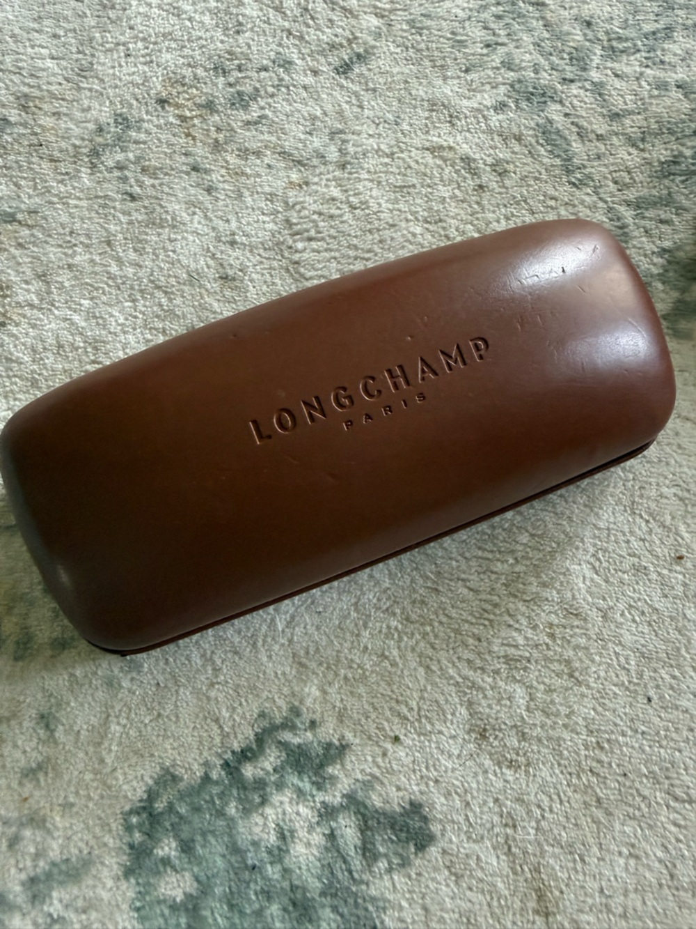 Longchamp Brown Leather Sunglasses Case